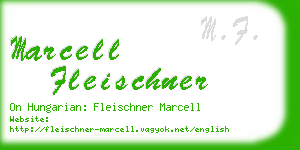 marcell fleischner business card
